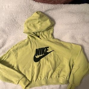 Limited edition cropped neon Nike hoodie